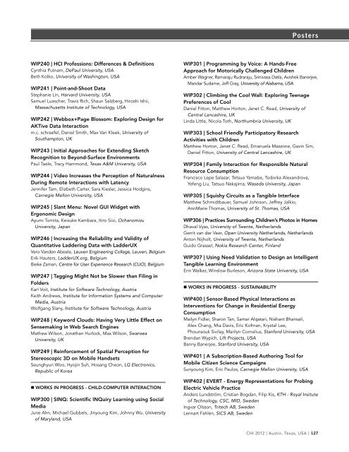 Printed Program (pdf) - CHI 2012 - Association for Computing ...