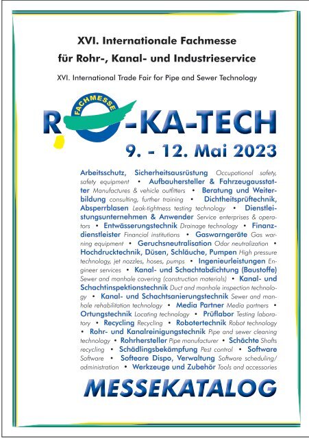 RO-KA-TECH 2023 Messekatalog