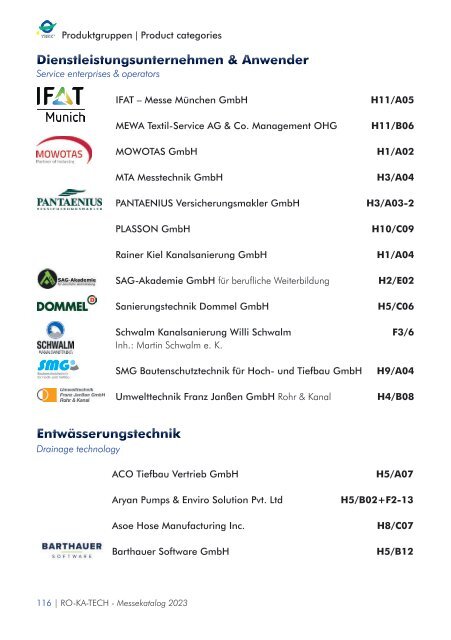 RO-KA-TECH 2023 Messekatalog