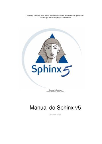 Manual de referência Sphinx v5 - SPHINX Brasil
