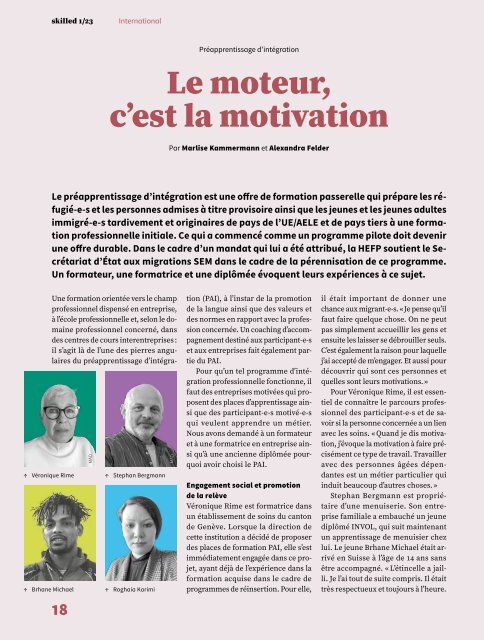 Revue « skilled » HEFP 01/2023 consacrée à l'international