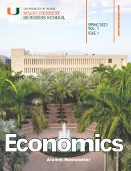 ECONOMICS ALUMNI NEWSLETTER