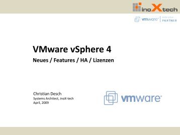 VMware vSphere 4 - DATALOG Software AG