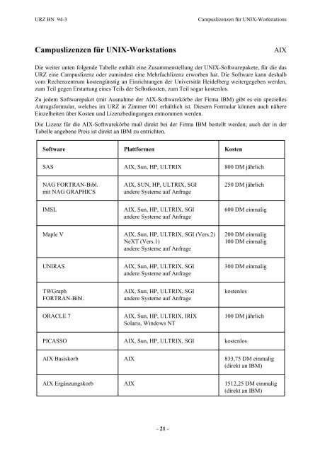 Neue Programme - Urz - Universität Heidelberg