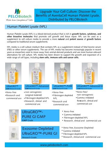 Human platelet lysate