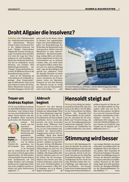 2023/02 | Unternehmen | Mai 2023 | Ausgabe 87