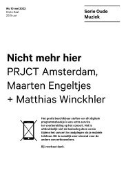 2023 05 10 Nicht mehr hier - PRJCT Amsterdam, Maarten Engeltjes + Matthias Winckhler