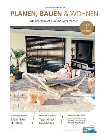 Planen, Bauen & Wohnen Dachau – Mai 2023: Frühlingsideen für Haus und Garten