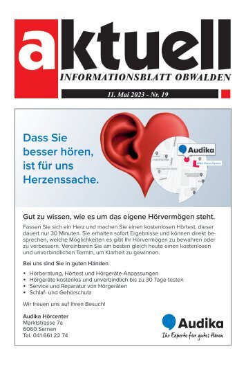 Aktuell Obwalden | KW 19 | 11. Mai 2023