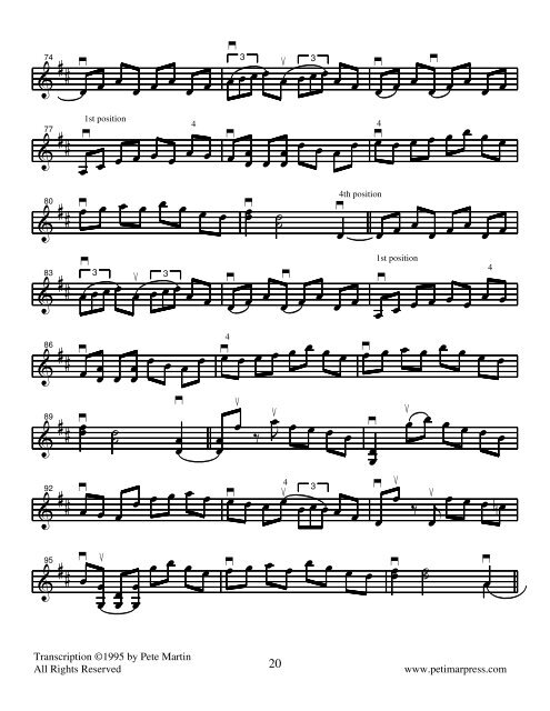 Texas Style Fiddle Transcriptions, Volume 1 - Petimar Press
