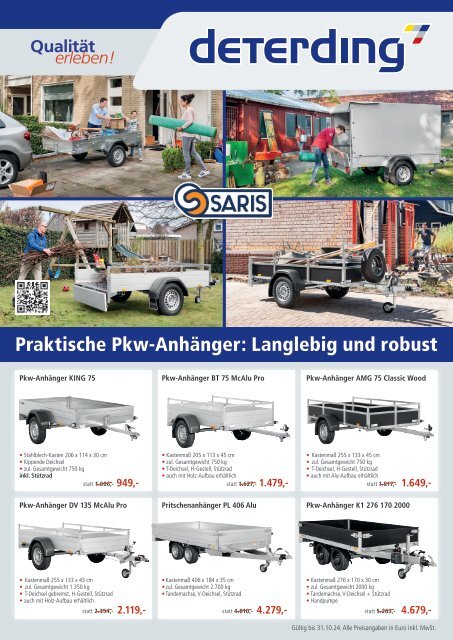 SARIS - Praktische Pkw-Anhänger bei Deterding