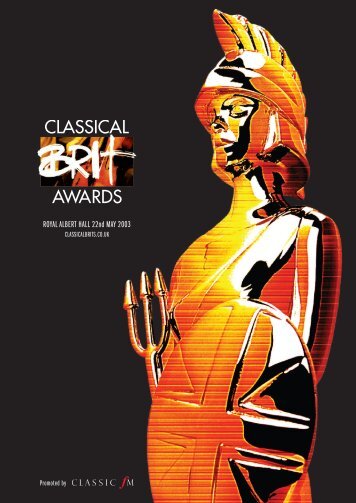 The BRIT Classic Awards 2003 - Show Programme