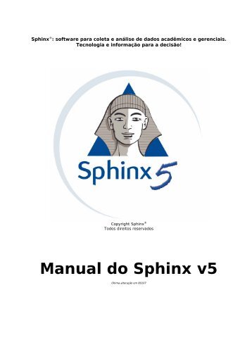 Manual do Sphinx v5 - SPHINX Brasil