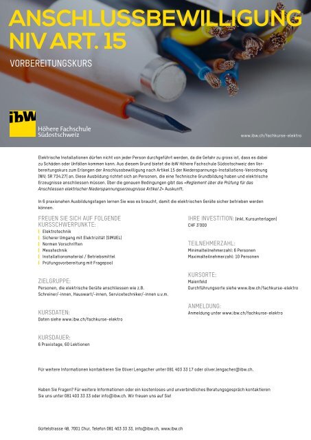 ibW_Flyer_Elekto-VorbereitungNIV_Anschlussbewilligung