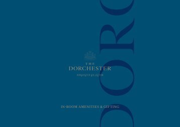 The Dorchester - InRoom Amenities and Gifting Brochure