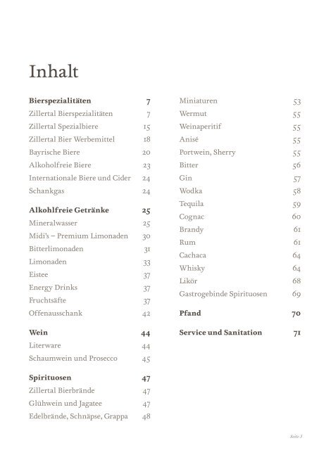 Sortiments- und Preisliste 2023 ohne Preise