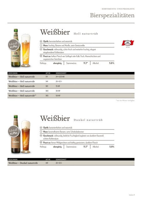 Sortiments- und Preisliste 2023 ohne Preise