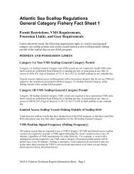 Atlantic Sea Scallop Regulations General Category Fishery Fact ...