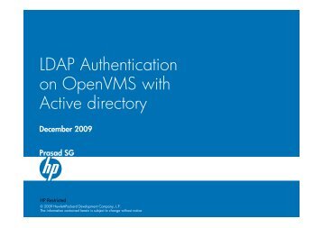 LDAP Authentication on OpenVMS with Active ... - OpenVMS.org