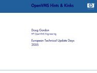 OpenVMS Hints & Kinks