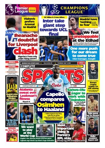 Complete Sports - Thursday, May 11, 2023