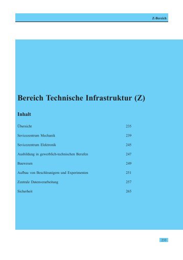 Bereich Technische Infrastruktur (Z) - Desy