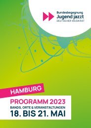 Bundesbegegnung Jugend jazzt Hamburg 2023 Programmbroschüre