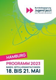 Deutscher Musikrat - Bundesbegegnung Jugend jazzt Hamburg 2023 Programmbroschüre 