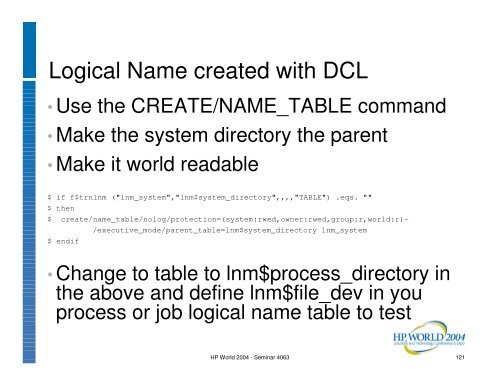 OpenVMS System Management Techniques, Tools ... - OpenMPE