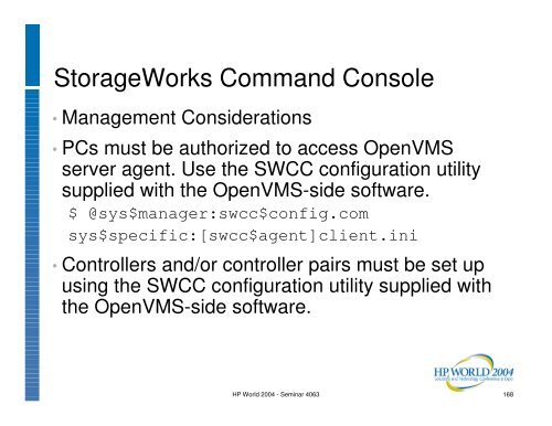 OpenVMS System Management Techniques, Tools ... - OpenMPE