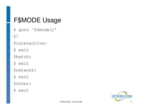 OpenVMS System Management Techniques, Tools ... - OpenMPE