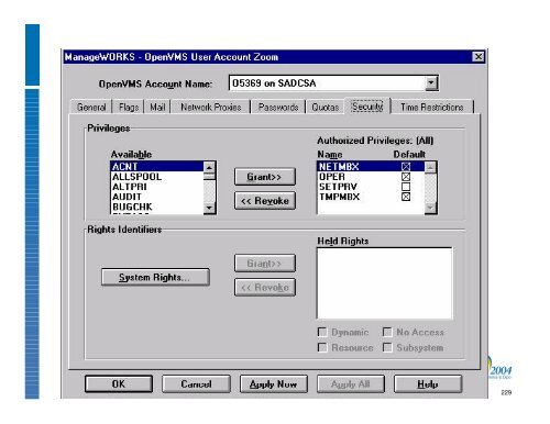 OpenVMS System Management Techniques, Tools ... - OpenMPE