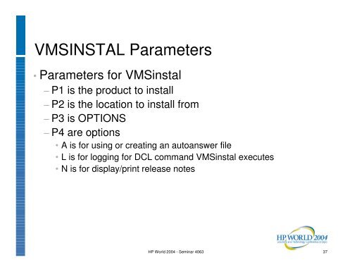 OpenVMS System Management Techniques, Tools ... - OpenMPE