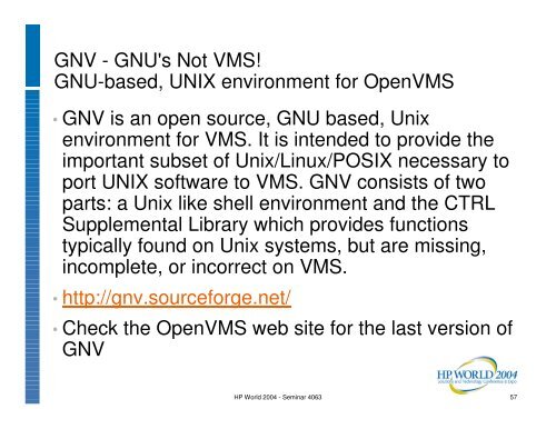 OpenVMS System Management Techniques, Tools ... - OpenMPE