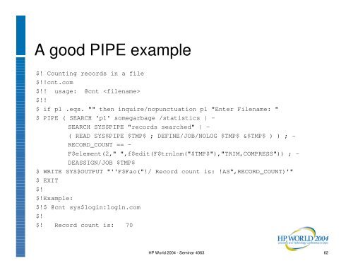 OpenVMS System Management Techniques, Tools ... - OpenMPE