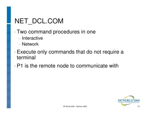 OpenVMS System Management Techniques, Tools ... - OpenMPE