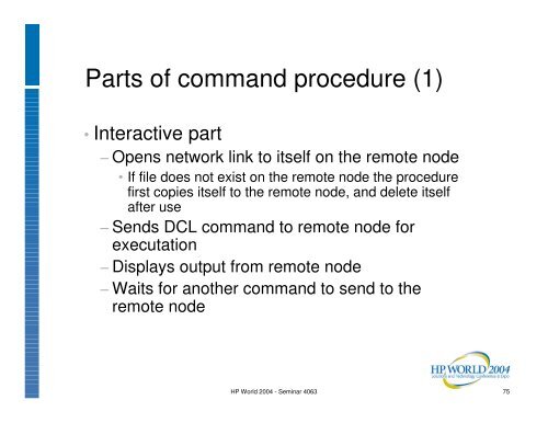 OpenVMS System Management Techniques, Tools ... - OpenMPE