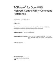 TCPware for OpenVMS Network Control Utility ... - Process Software