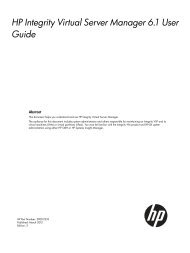 HP Integrity Virtual Server Manager 6.1 User Guide