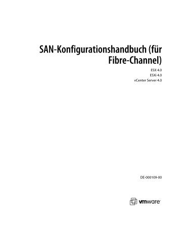 SAN-Konfigurationshandbuch (für Fibre-Channel) - VMware