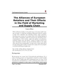 The Alliances of European Retailers and Their Effects in the Field of ...