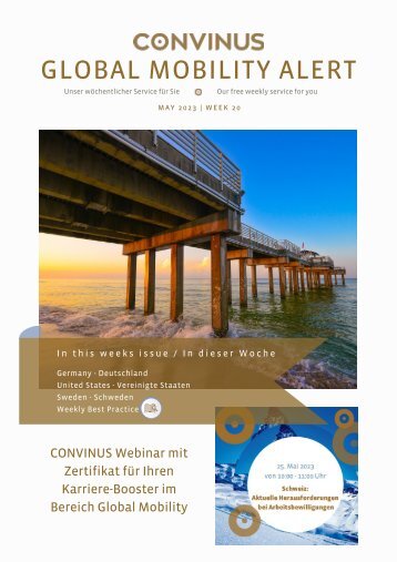 CONVINUS Global Mobility Alert - Week 20.2023