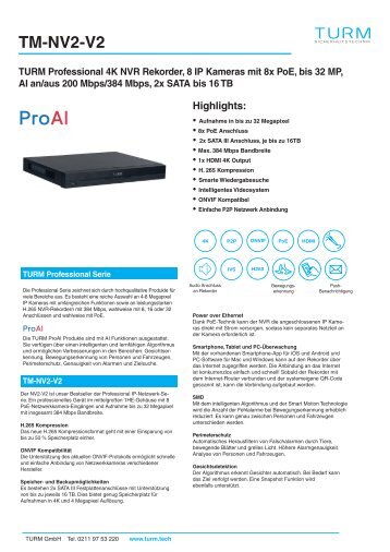 TM-NV2-V2 Datenblatt