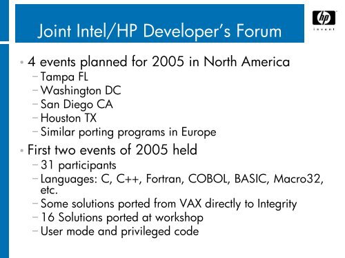2005 Hewlett-Packard Development Company, LP - OpenVMS.org
