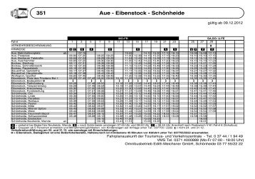 351 Aue - Eibenstock - Omnibusbetrieb und Reisebüro E. Meichsner ...