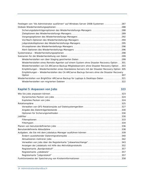 Einführung in CA ARCserve Backup