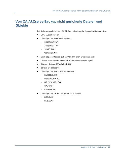 Einführung in CA ARCserve Backup