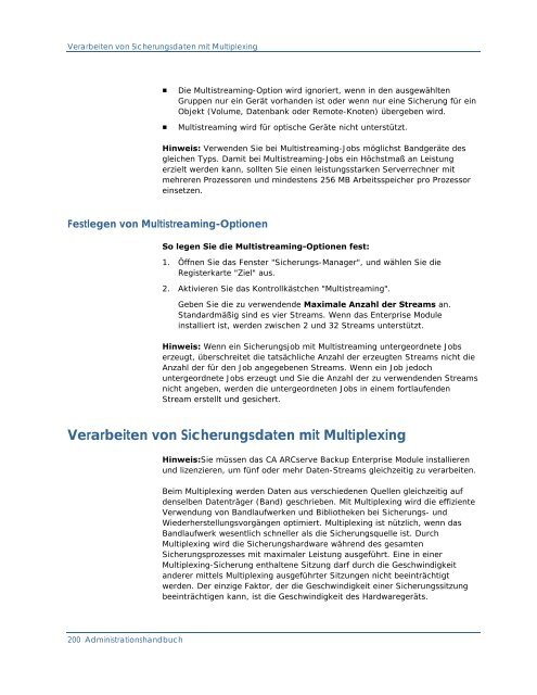 Einführung in CA ARCserve Backup