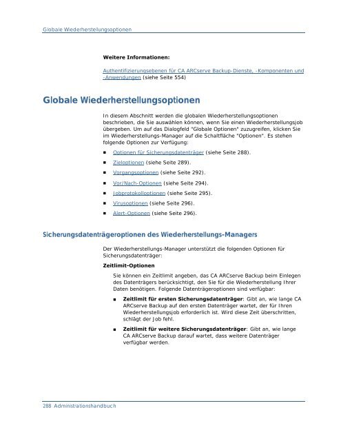 Einführung in CA ARCserve Backup