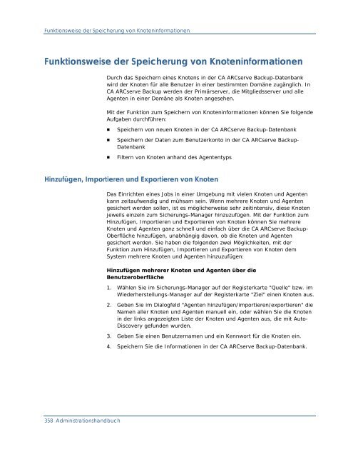 Einführung in CA ARCserve Backup